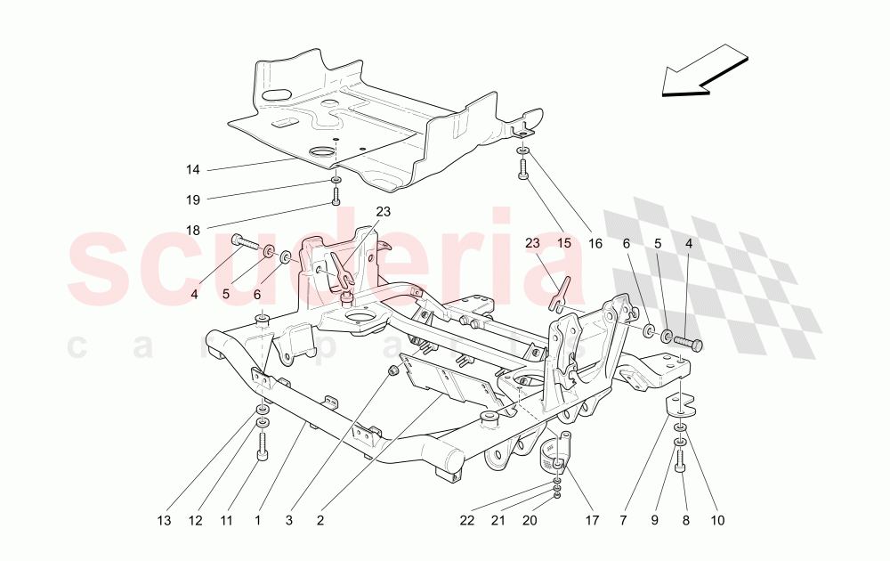 FRONT UNDERCHASSIS of Maserati Maserati 4200 Spyder (2005-2007) CC