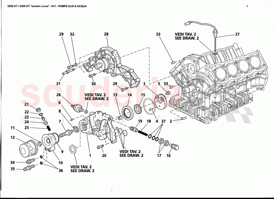 OIL PUMP AND WATER PUMP of Maserati Maserati 3200 GT / Assetto Corsa
