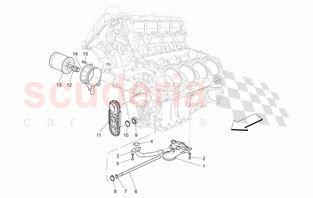 LUBRICATION SYSTEM: PUMP AND FILTER of Maserati Maserati GranCabrio (2013-2015) MC