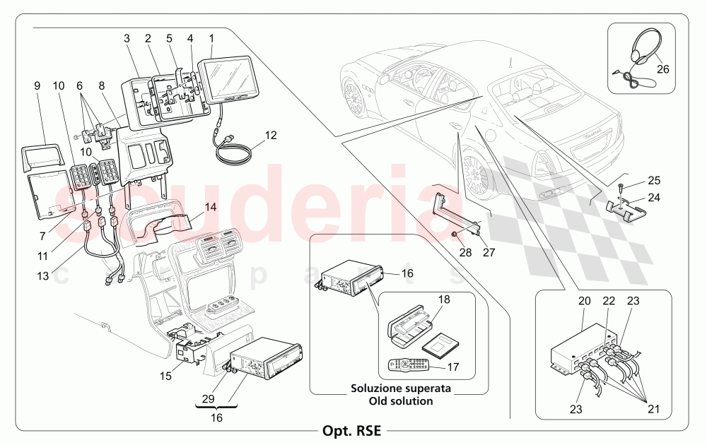 IT SYSTEM (Available with: Rear Seat Entertainment) of Maserati Maserati Quattroporte (2003-2007) DuoSelect