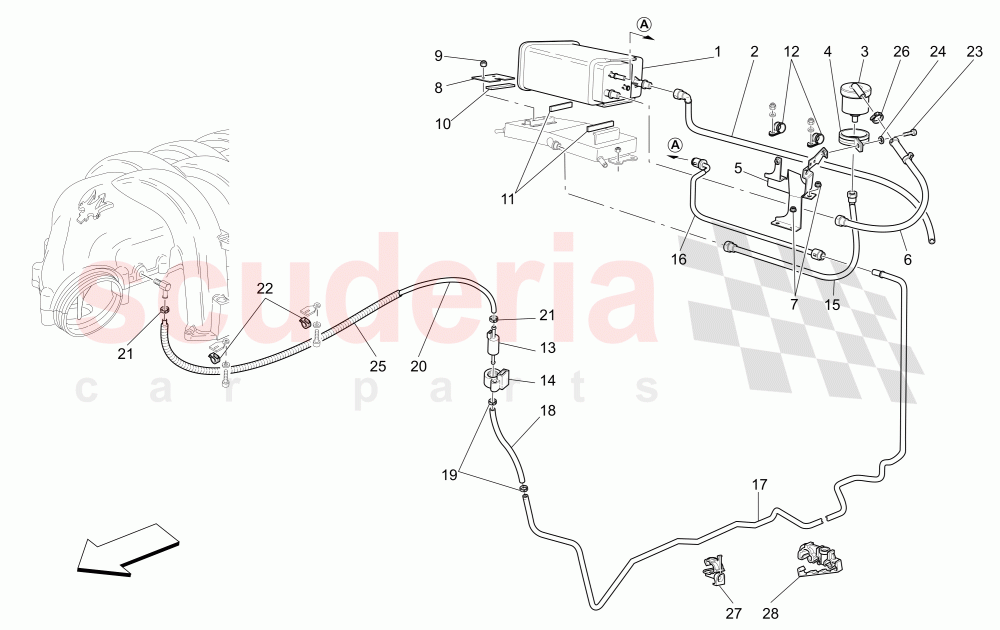 ANTIEVAPORATION SYSTEM of Maserati Maserati 4200 Spyder (2005-2007) CC