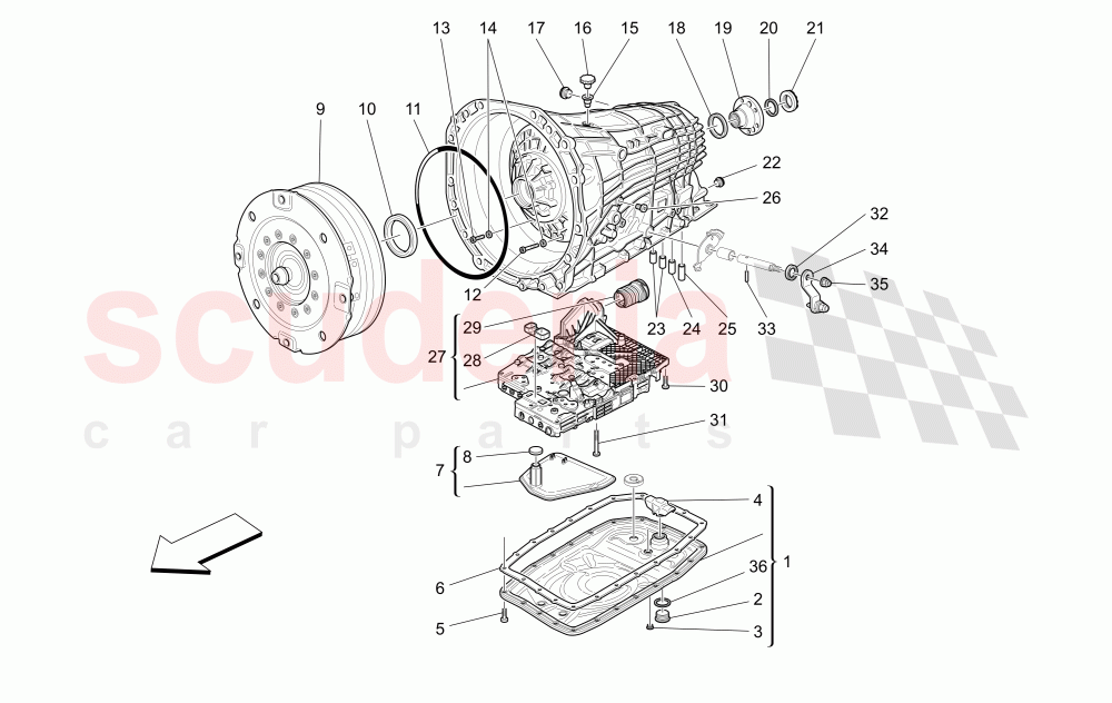 GEARBOX HOUSINGS of Maserati Maserati GranCabrio (2016+) MC Centennial