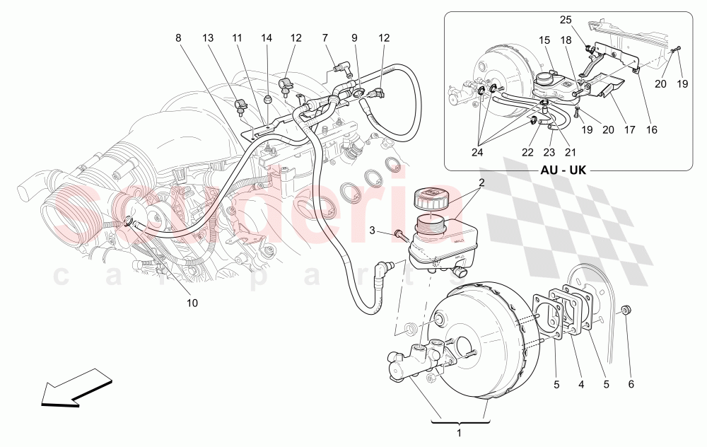 BRAKE SERVO SYSTEM of Maserati Maserati GranCabrio (2013+)