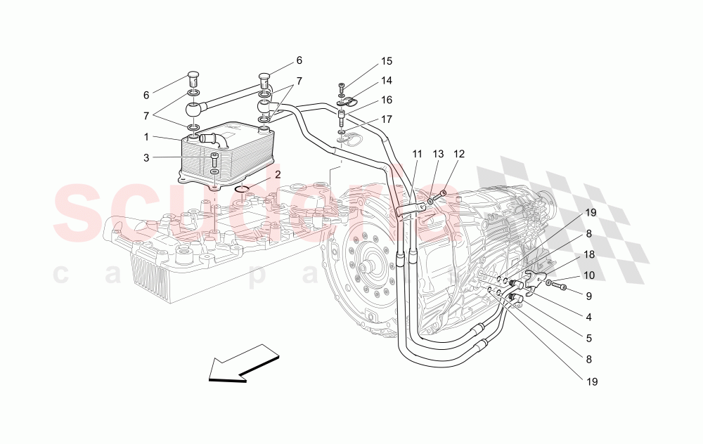 LUBRICATION AND GEARBOX OIL COOLING of Maserati Maserati GranTurismo (2011-2013) Auto