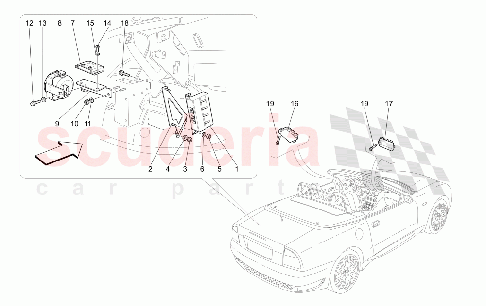 ALARM AND IMMOBILIZER SYSTEM of Maserati Maserati GranSport Spyder (2005-2007)