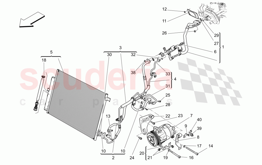 A/C UNIT: ENGINE COMPARTMENT DEVICES of Maserati Maserati Ghibli (2017+) S Q4