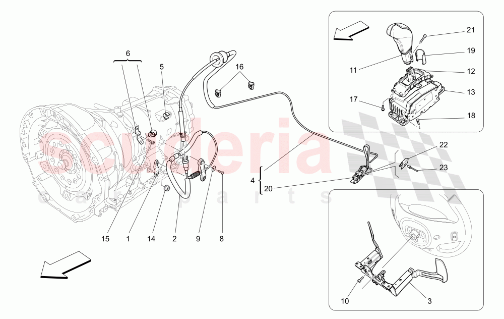 DRIVER CONTROLS FOR AUTOMATIC GEARBOX of Maserati Maserati Quattroporte (2013-2016) S V6 410bhp