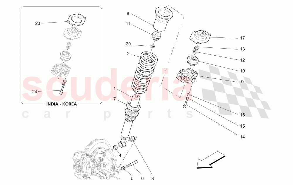 REAR SHOCK ABSORBER DEVICES (Not available with: Skyhook System, Special Edition) of Maserati Maserati GranTurismo (2014+) Auto