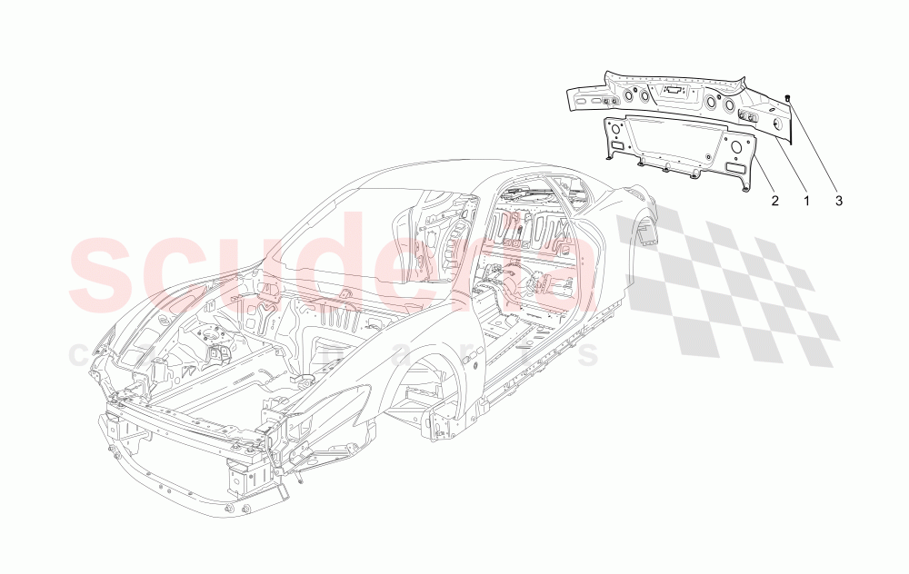 BODYWORK AND REAR OUTER TRIM PANELS of Maserati Maserati GranTurismo (2008-2010) S