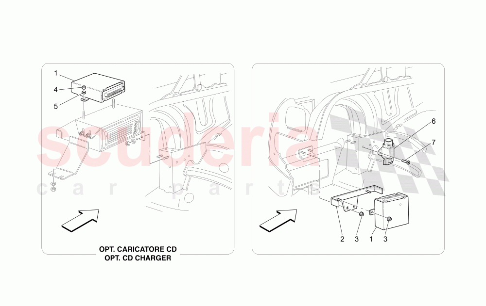 TRUNK COMPARTMENT CONTROL UNITS (L.H. Side) of Maserati Maserati 4200 Coupe (2005-2007) GT