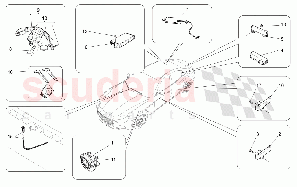 ALARM AND IMMOBILIZER SYSTEM of Maserati Maserati Ghibli (2014-2016) S