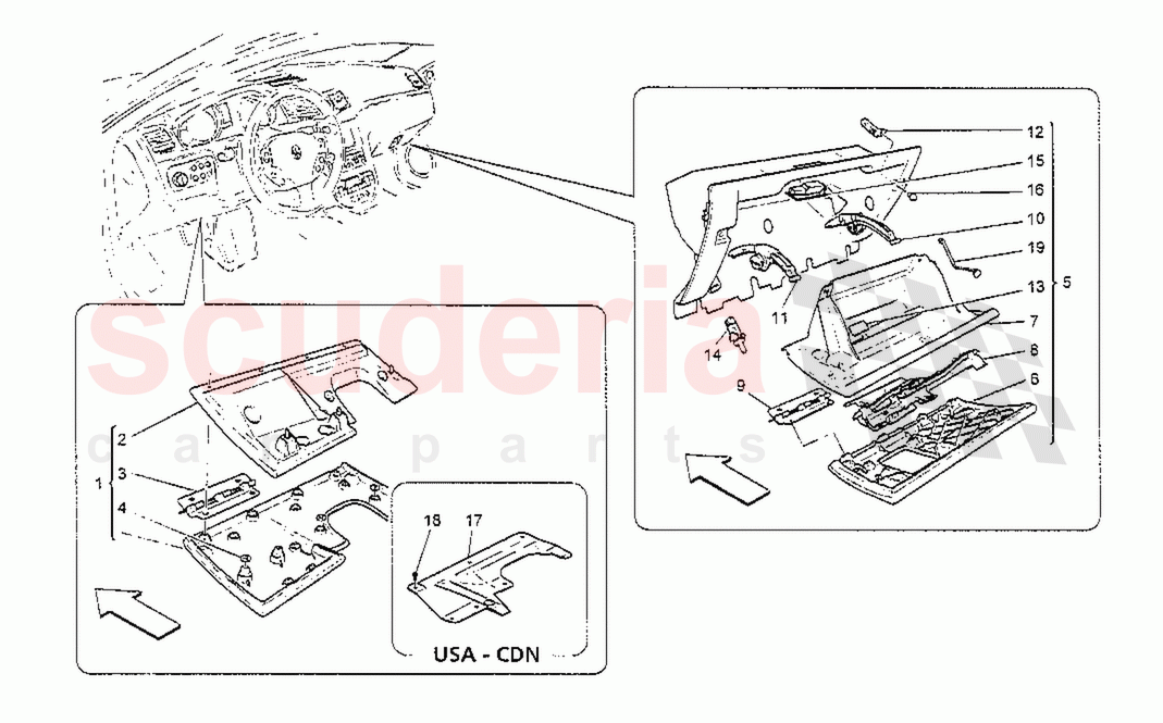Glove Comparments of Maserati Maserati GranTurismo MC Stradale