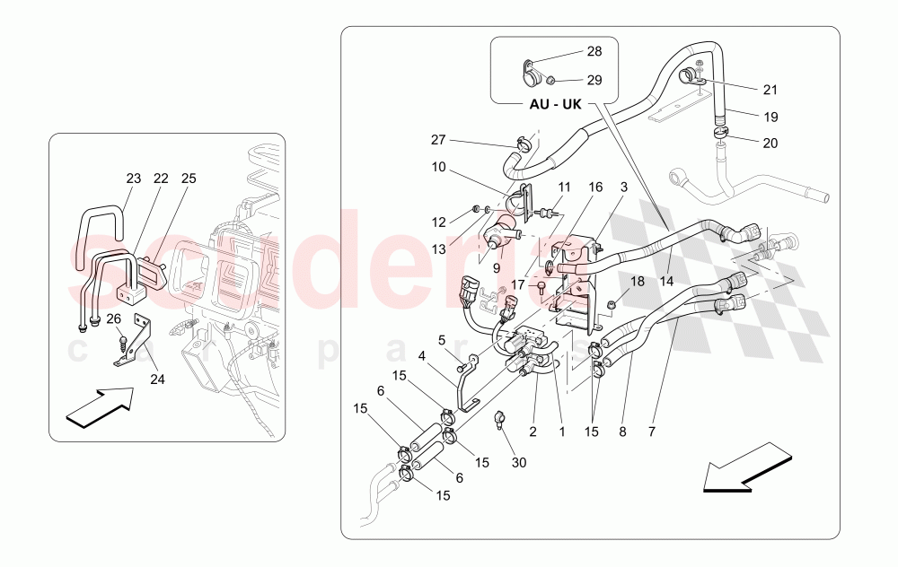 A/C UNIT: ENGINE COMPARTMENT DEVICES of Maserati Maserati GranTurismo (2007-2010) Auto