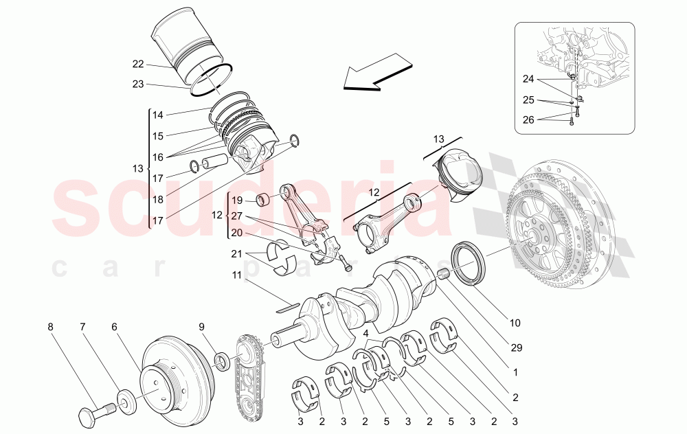 CRANK MECHANISM of Maserati Maserati GranCabrio (2016+) MC Centennial