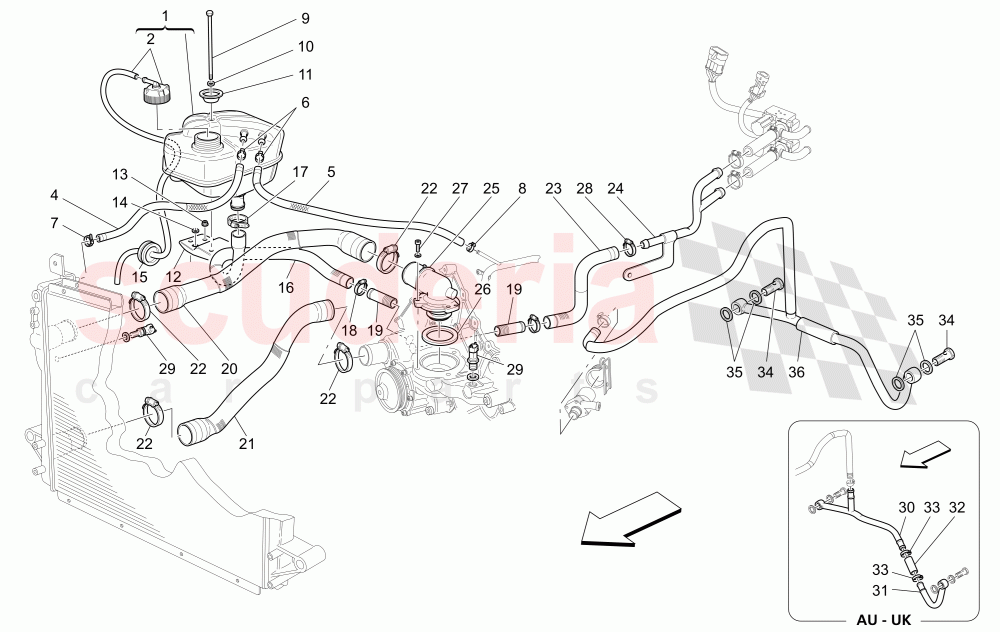 COOLING SYSTEM: NOURICE AND LINES of Maserati Maserati GranTurismo (2017+) Special Edition CC