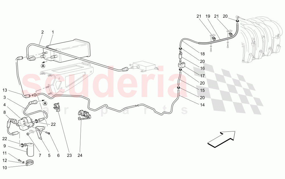 ANTIEVAPORATION SYSTEM of Maserati Maserati GranSport Coupe (2005-2007)