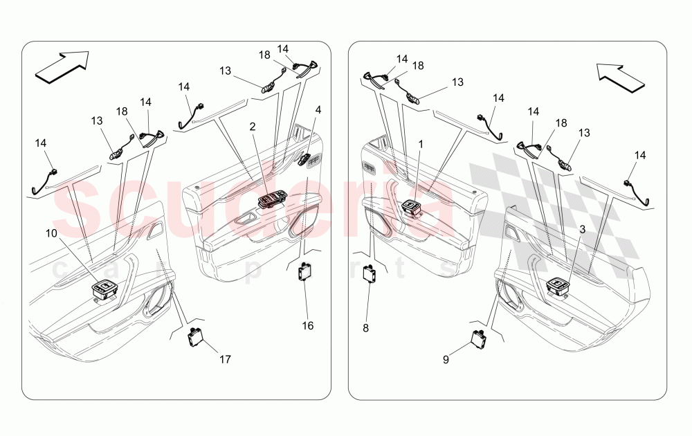 DOOR DEVICES of Maserati Maserati Quattroporte (2017+) S Q4