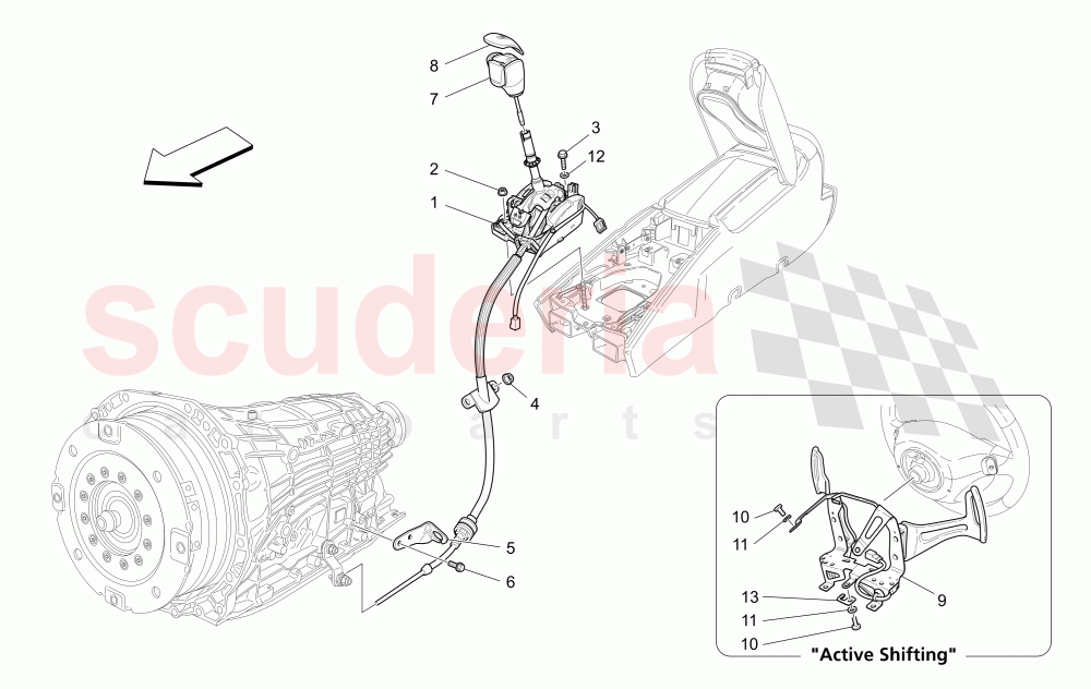 DRIVER CONTROLS FOR AUTOMATIC GEARBOX (Available with: Centennial Edition) of Maserati Maserati GranCabrio (2016+) MC Centennial