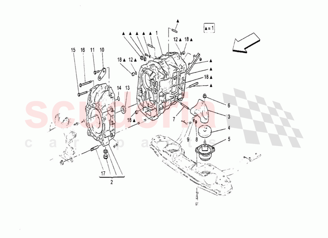 Gearbox Housing of Maserati Maserati GranTurismo MC Stradale