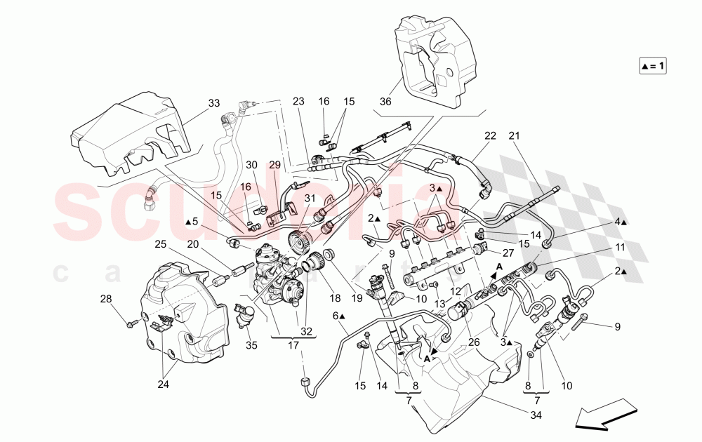 FUEL PUMPS AND CONNECTION LINES of Maserati Maserati Levante (2017+) Diesel