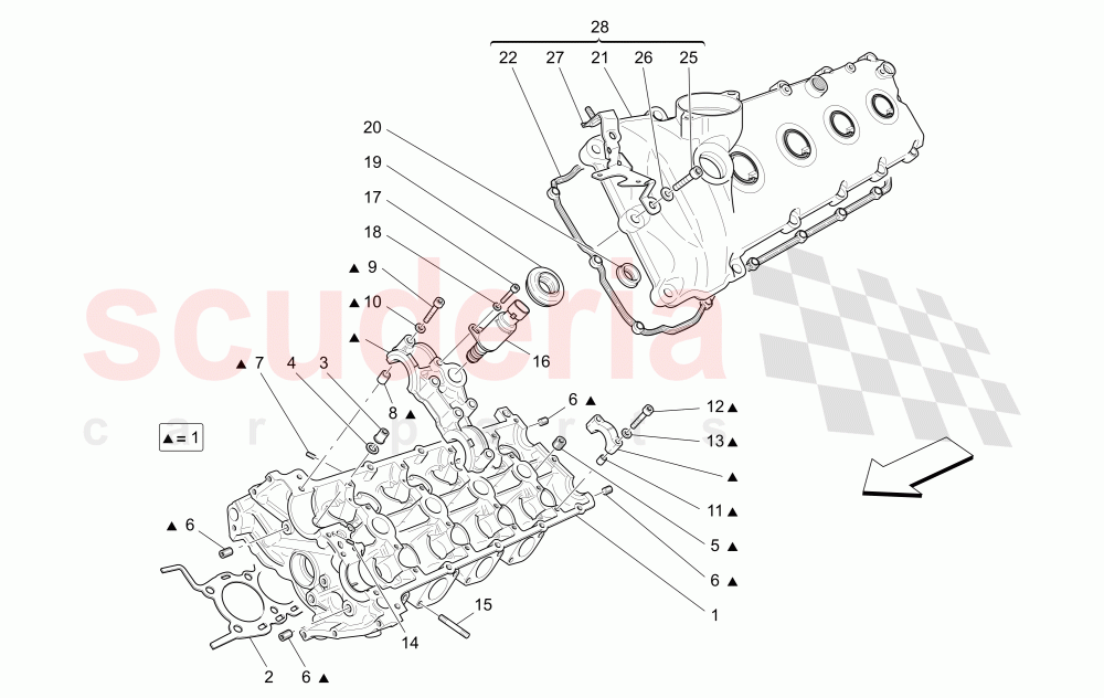 LH CYLINDER HEAD of Maserati Maserati GranCabrio (2013-2015) MC