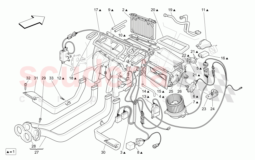 A/C UNIT: DASHBOARD DEVICES of Maserati Maserati 4200 Coupe (2005-2007) GT