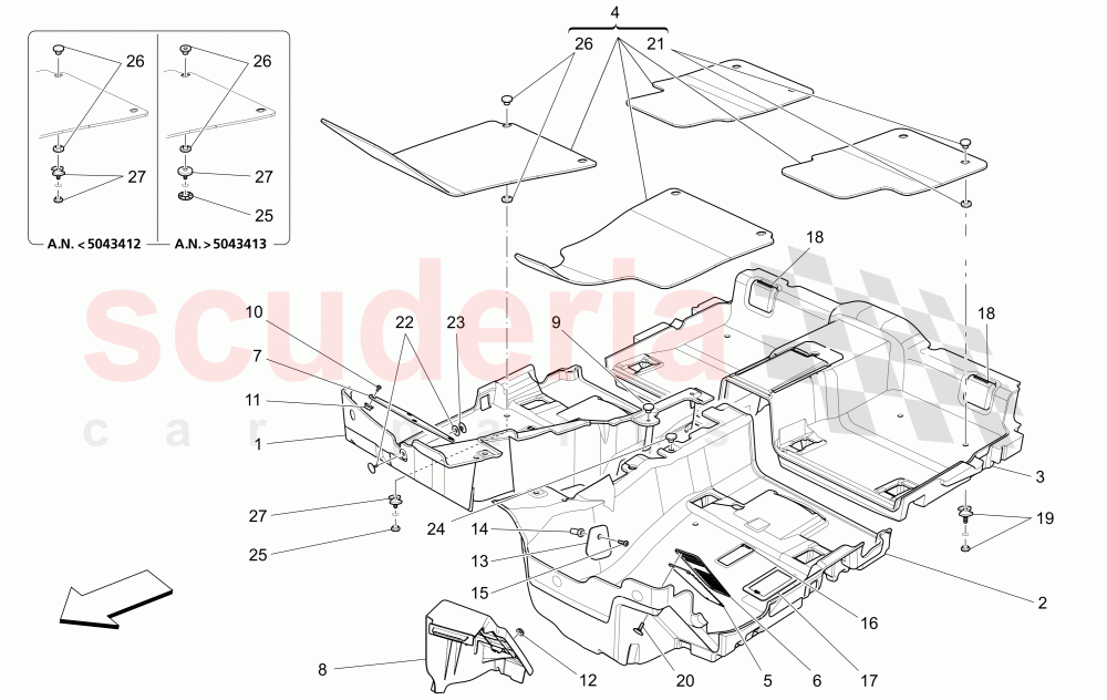 PASSENGER COMPARTMENT MATS of Maserati Maserati Ghibli (2017+) S Q4