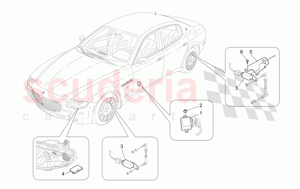 LIGHTING SYSTEM CONTROL of Maserati Maserati Quattroporte (2003-2007) DuoSelect