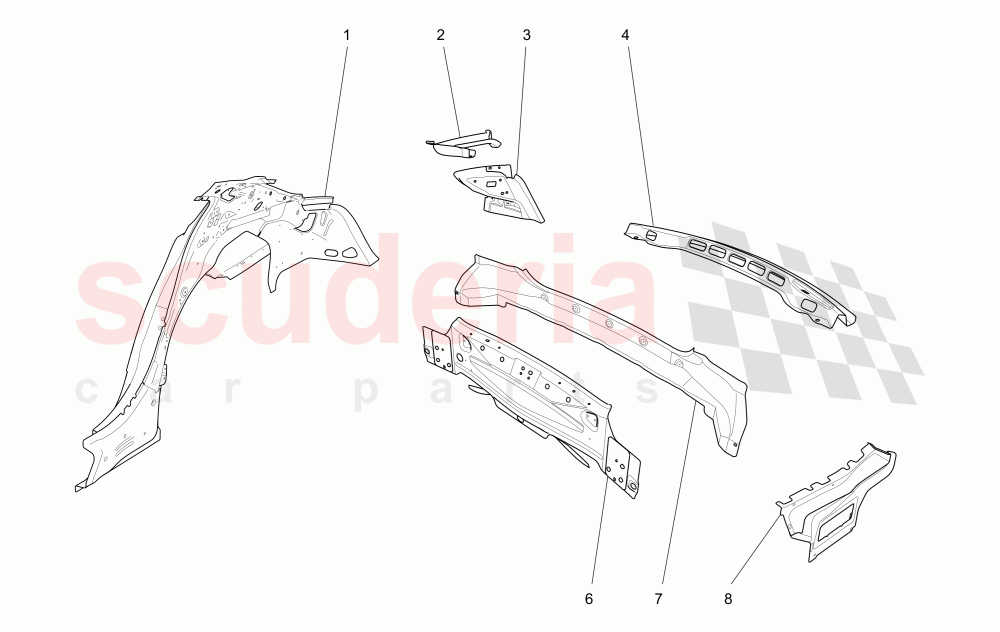 BODYWORK AND REAR OUTER TRIM PANELS of Maserati Maserati Ghibli (2017+) S Q4