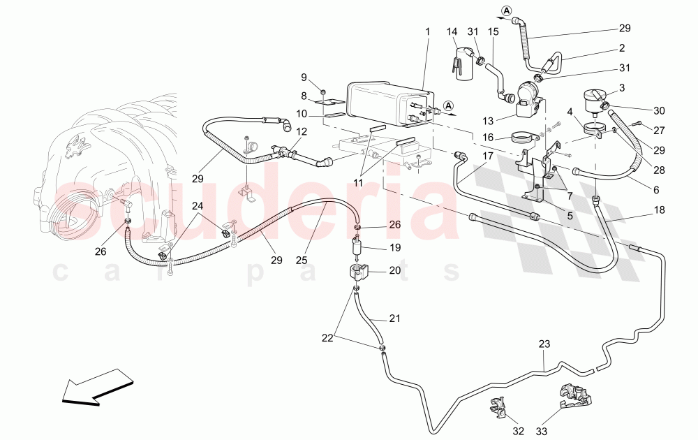 ANTIEVAPORATION SYSTEM of Maserati Maserati 4200 Spyder (2005-2007) CC