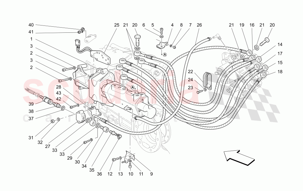 F1 CLUTCH HYDRAULIC CONTROL (Available with: "GranSport MC Victory" Version) of Maserati Maserati GranSport Coupe (2005-2007)