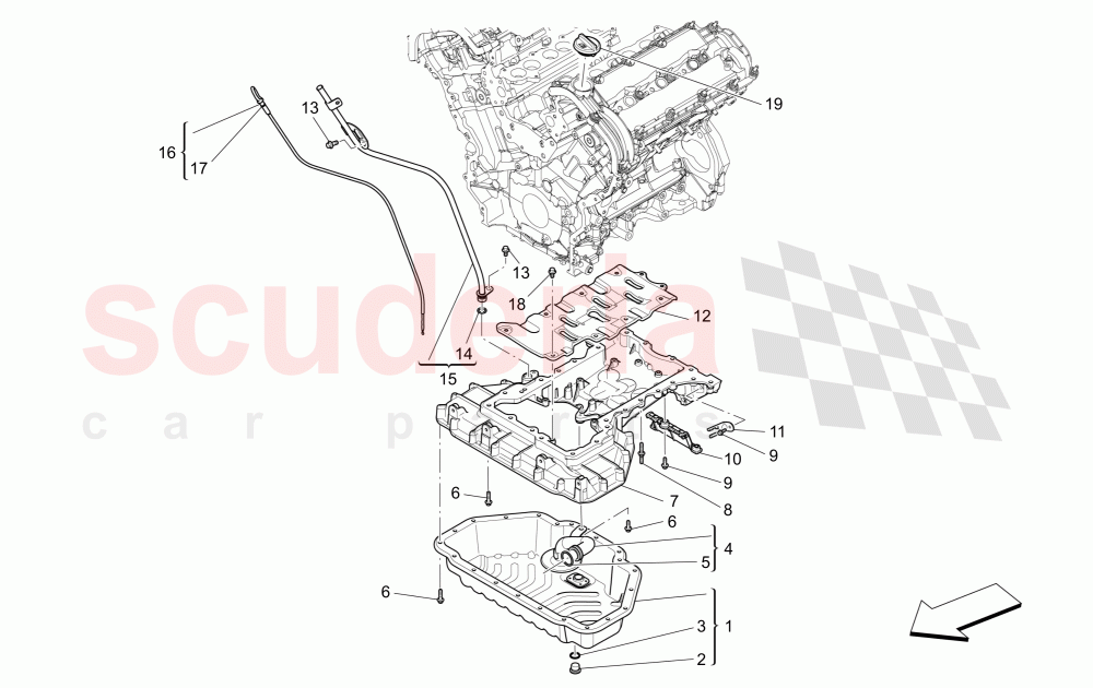 LUBRICATION SYSTEM: CIRCUIT AND COLLECTION of Maserati Maserati Quattroporte (2017+) Diesel