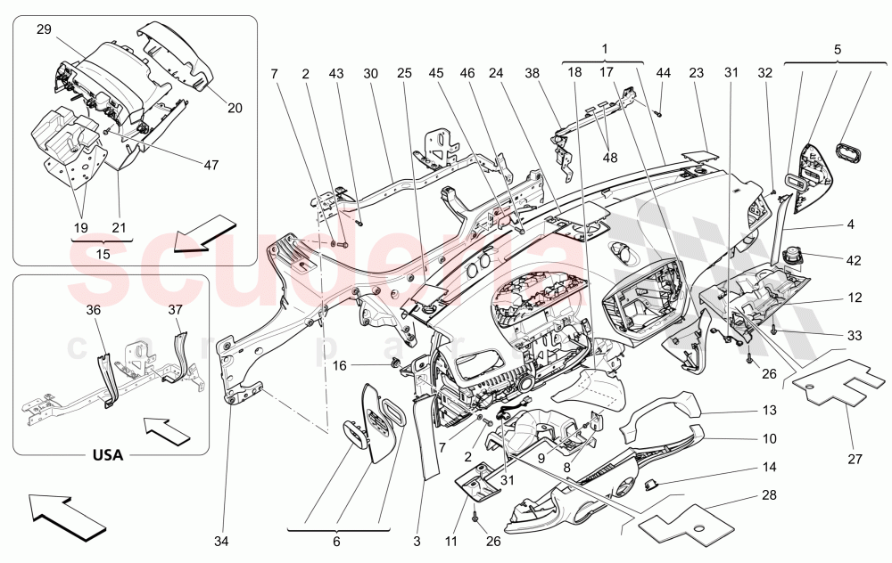 DASHBOARD UNIT of Maserati Maserati Ghibli (2017+) Diesel