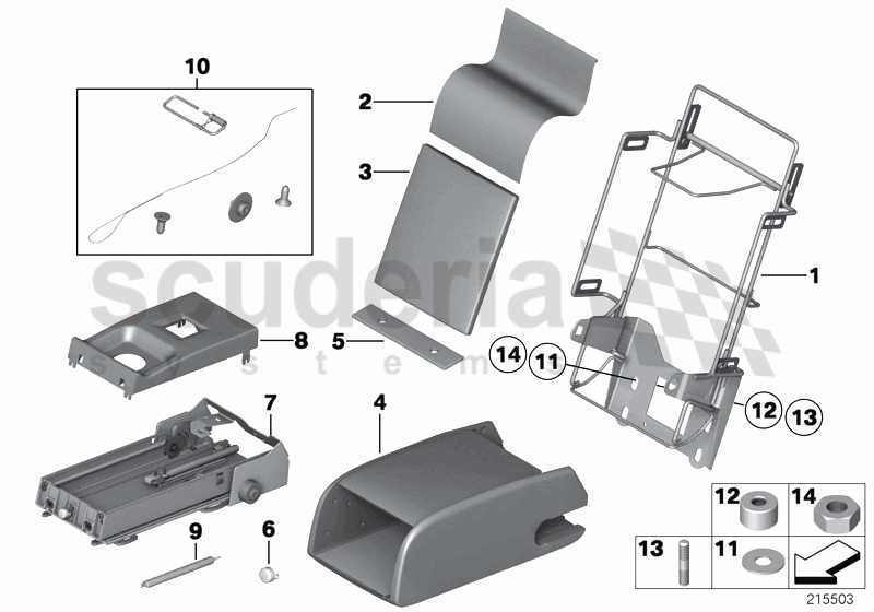 Center armrest, rear of Rolls Royce Rolls Royce Phantom