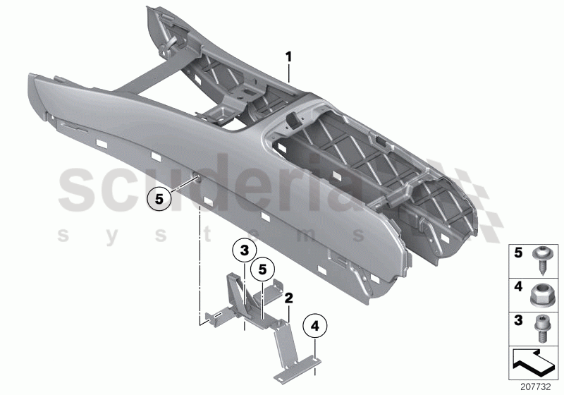 Carrier, centre console of Rolls Royce Rolls Royce Ghost Series I (2009-2014)