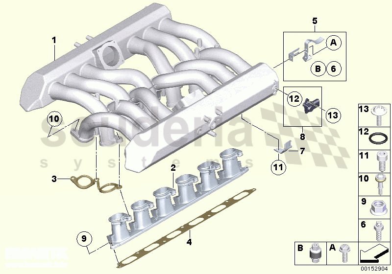 Intake manifold system of Rolls Royce Rolls Royce Phantom Extended Wheelbase