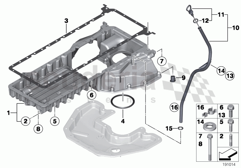 Oil pan upper part, oil level indicator of Rolls Royce Rolls Royce Phantom Extended Wheelbase