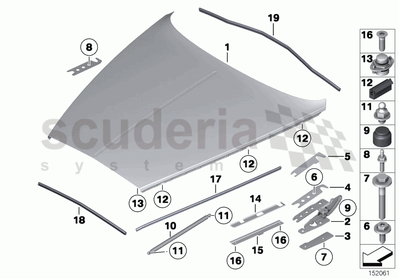 ENGINE HOOD/MOUNTING PARTS of Rolls Royce Rolls Royce Phantom Coupe