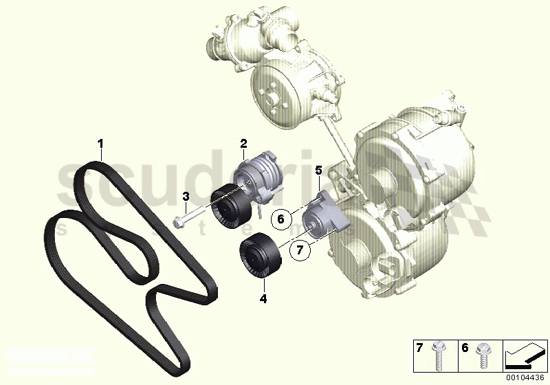 Belt Drive Water Pump/Alternator of Rolls Royce Rolls Royce Phantom