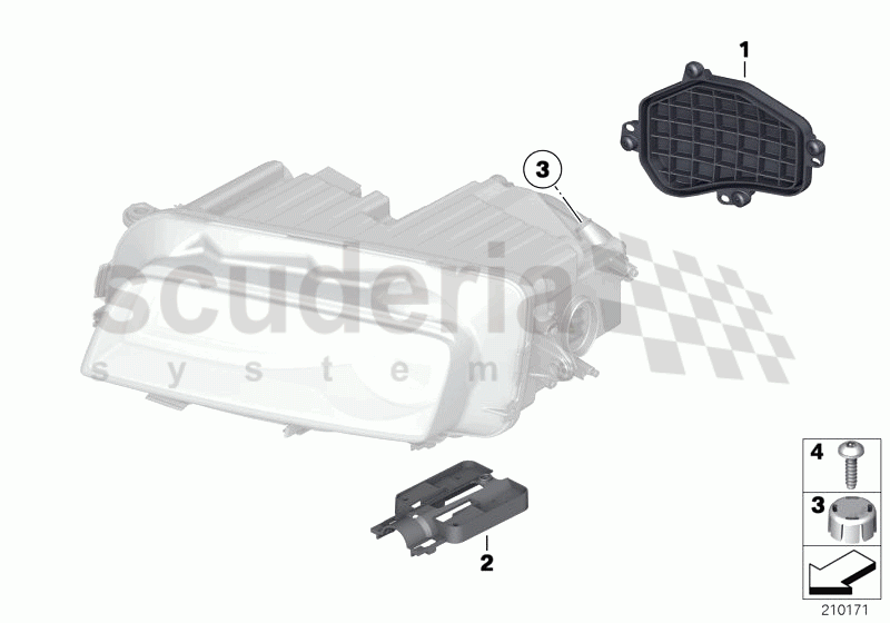 Headlight parts of Rolls Royce Rolls Royce Ghost Series I (2009-2014)