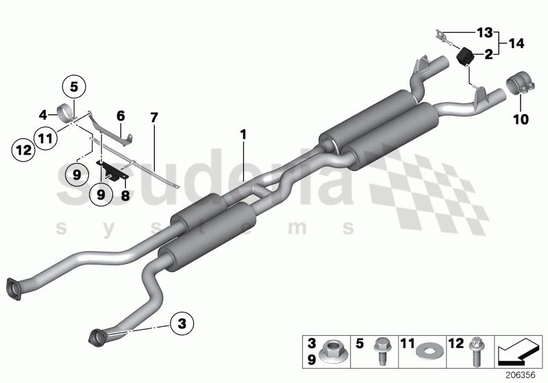 FRONT SILENCER of Rolls Royce Rolls Royce Phantom Drophead Coupe