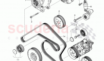 Alternator, connecting and mounting parts, for alternator, v-ribbed belt, tensioni&hellip;