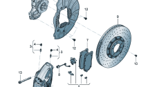 Fixed-calliper brake
Brake disc (vented)
For vehicles with ceramic
brake disc