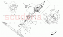 STEERING COLUMN AND STEERING WHEEL UNIT