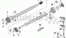 Flexible discs/centre mount/insert nut