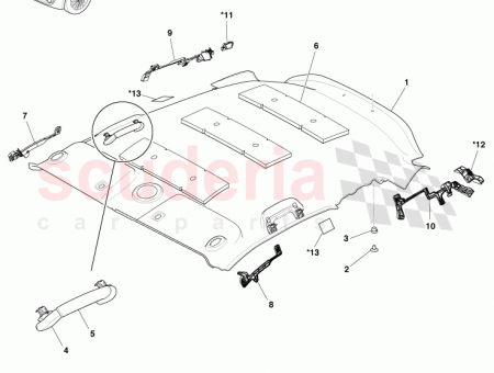 Photo of Spacer Roof Side Inner Garnish LH 62496…