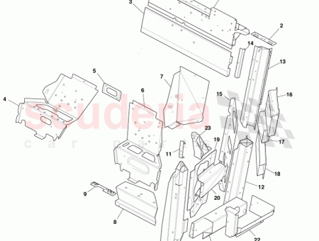 Photo of Cross member front floor rear LH…