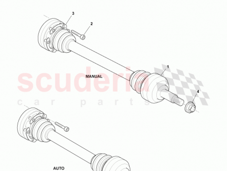 Photo of REAR DRIVE HALFSHAFT ASSY RH AUTO AD43 4K138…