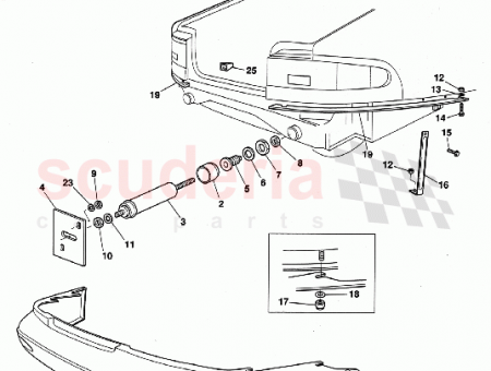 Photo of PROTECTION STRIP REAR BUMPER LH USA 78…