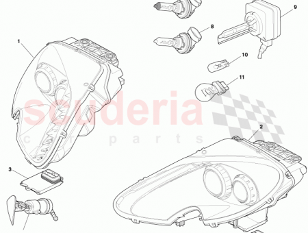 Photo of HEADLAMP ASSY RH FED BG33 13W029…